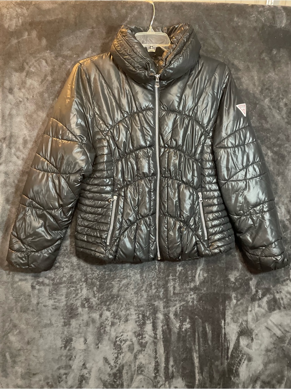 Guess Black Quilted Puffer Jacket